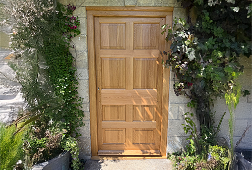 Bespoke solid oak front door